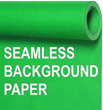 Seamless Photo Background Paper Roll Chroma Key Green, 53 Inches Wide x 36 Feet Long - This Product is NOT Returnable