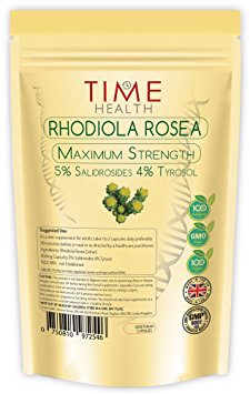 Rhodiola Rosea MAXIMUM STRENGTH 60 - 120 Capsules - 5% Salidrosides 4% Tyrosol - Natural Stress Relief - UK Manufactured to GMP code of practice and ISO 9001 quality assurance