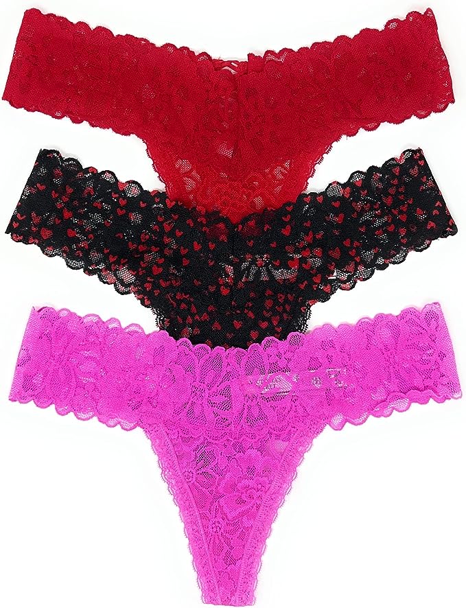 Victoria's Secret The Lacie Thong Panty Set of 3