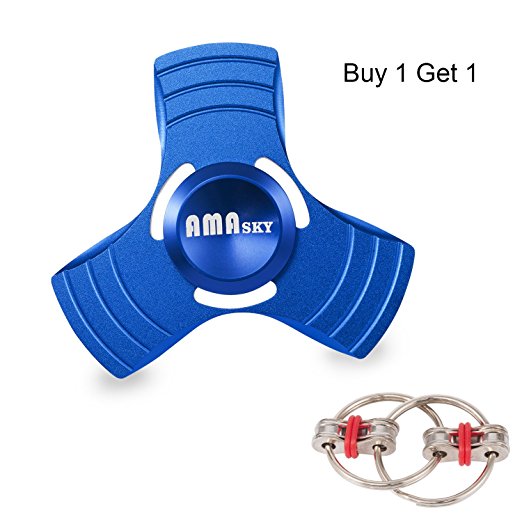 AMASKY Fidget Spinner,EDC Toy,Ultra Durable Stainless Steel Bearing, High Speed Spins, Focus on Anxiety Stress Relief Boredom Killing Time Toys.