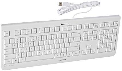 Cherry JK-0800EU-0 KC 1000 Economical Corded Keyboard, Pale Gray, Whisper Keystroke