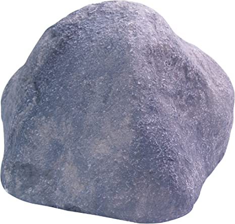 Airmax CrystalClear TrueRock Outdoor Faux Rock Cover, Artificial Landscape Boulder Enclosure, Fake Decorative Landscaping Fiberglass Protection Dome, Realistic Natural Texture, Grey Stone, Small Size