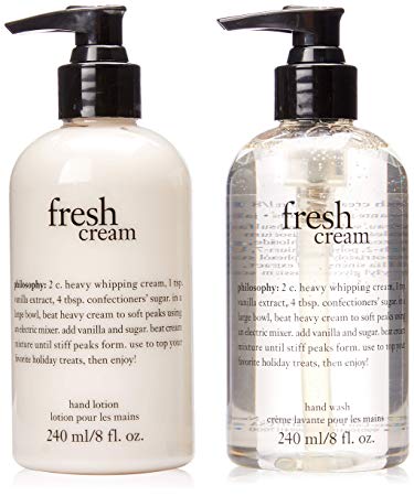 Philosophy Thank You By Philosophy for Unisex - 2 Pc Set 2 X 8oz Fresh Cream Hand Wash & Hand Lotion, 2count