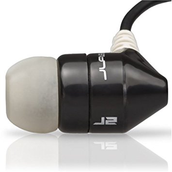 JBuds J2 Premium Hi-Fi Noise-Isolating Earbuds Style Headphones (Black/Chrome Silver) (Discontinued by Manufacturer)