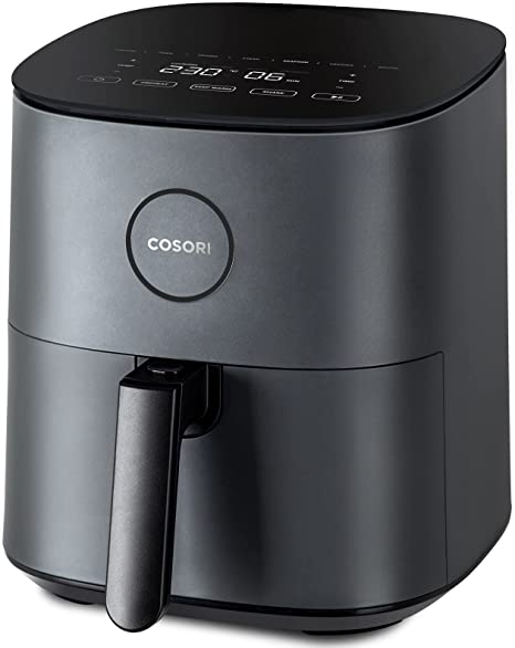 COSORI Air Fryer, 5 Quart Compact Oilless Oven with 30 Recipes, Up to 450℉, 9 Cooking Functions on One Touch Tempered Glass Screen, Free up Counter Space, for Families of 3-5 People, Quiet, Dark Grey