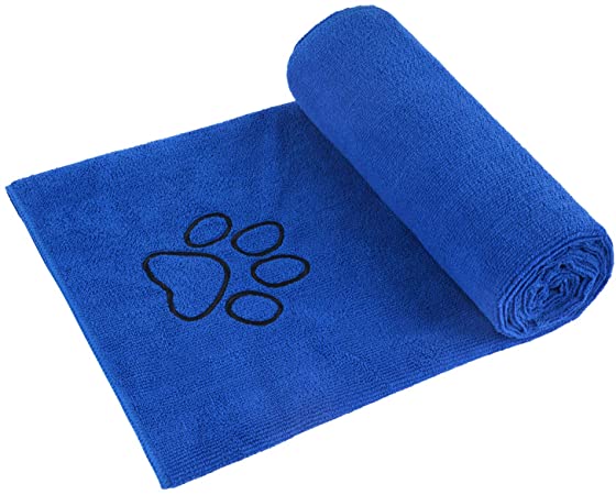 SUNLAND Microfiber Dog Towel Ultra Soft Pet Bath Towel Super Absorbent Pet Drying Towel for Small Medium Large Dogs and Cats 30Inch x 50Inch