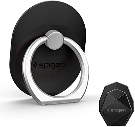 Spigen Style Ring Cell Phone Ring Phone Grip/Stand/Holder for All Phones and Tablets - Black