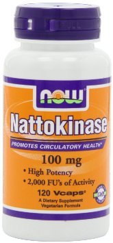 NOW Foods Nattokinase 100mg, 120 Vcaps