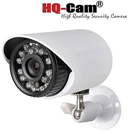 HQ-Cam Bullet Security Camera- High Resolution 700 TVL Outdoor 1/3" Pixel Plus 960H DSP Ir Cut Filter Built-in Ip66 Weatherproof Day Night CCTV Home Video Security Camera(Real 700TV Line, Clear Night Vision)