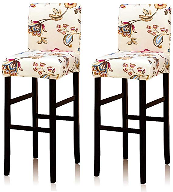 Deisy Dee Stretch Slipcovers Chair Cover for Counter Height Side Chairs Covers Stretch Protectors Pack of 2 C172 (K)