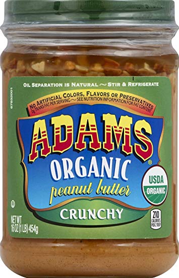 Adams Crunchy Organic Peanut Butter Spread, 16 Ounce