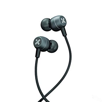 X-Mini NOVA Comfort Fit in Ear Earbud Headphones w Dynamic Driver Crystal Clear Sound, Ergonomic Design with Remote Control and Microphone for iPhones, Samsung, Android Phone and More (Grey)