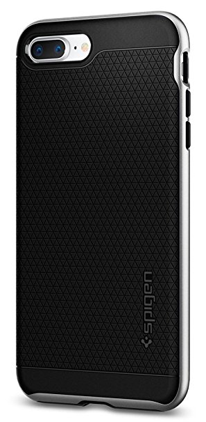 Spigen Neo Hybrid [2nd Generation] iPhone 8 Plus Case / iPhone 7 Plus Case with Hard Frame for Apple iPhone 8 Plus (2017) / Apple iPhone 7 Plus (2016) - Satin Silver