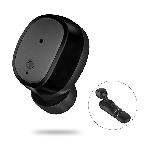 Fleeken Bluetooth Earbud, Mini Bluetooth Earpiece Wireless Invisible Earphone Hands-free with Mic for iPhone, Samsung and Other Android Smartphones (one earpiece)
