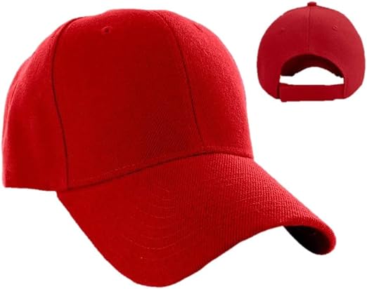 Mrlahat Plain Baseball Cap Adjustable Size 6 Panel Acrylic Running and Outdoor Unisex Hat