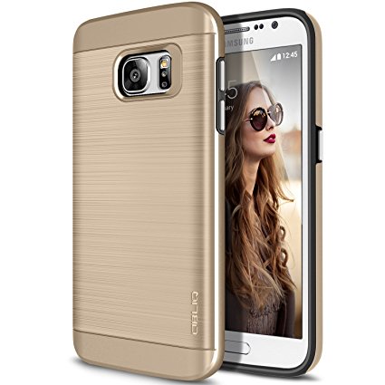 Galaxy S7 Case, OBLIQ [Slim Meta][Champagne Gold] Slim Fit Premium Dual Layer Protection Case with Metallic Brush Finish Back with Shock Absorbing TPU Inner Layer for Samsung Galaxy S7
