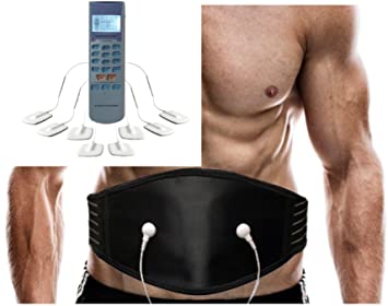 Healthmateforever 15 Modes Best Natural Pain Relief Electro Therapy Personal Digital Massager Machine   Belt Plus for Chronic Back Pain Relie Blue