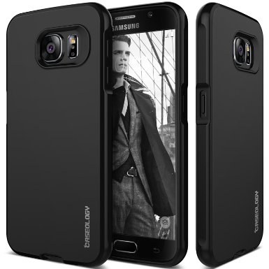 Galaxy S6 Case Caseology Daybreak Series Slim Fit Shock Absorbent Cover Black Slip Resistant for Samsung Galaxy S6 - Black