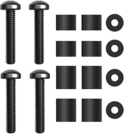 TV Mounting Hardware Screws M8 x 45mm Screws Bolts with 25mm Long Spacers for Samsung TVs Monitor Display M8 Screws for Samsung LG Vizio Philips Sony Bravia Sharps TV Wall Mount Bracket