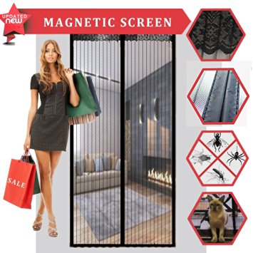 Magnetic Screen Door, CROPAL Premium Quality Heavy Duty Mesh Curtain-Fits Door Up to 36'' x 82'', Toddler And Pet Friendly