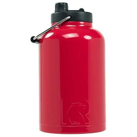 RTIC Double Wall Vacuum Insulated Stainless Steel Jug (Red, One Gallon)