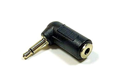 Philmore Right Angle 3.5mm 1/8" Mono Male Plug To 3.5mm 1/8" TRS Stereo Female Jack; 561A