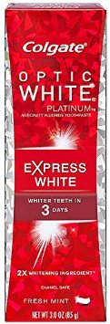 Colgate Optic White Platinum Toothpaste Express White 3 Ounce Pack of 6