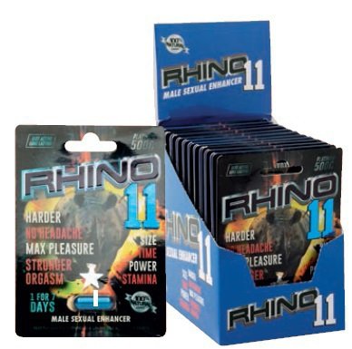 RHINO 11 - Platinum 5000 All Natural Male Enhancement Sex Pill - 3 PACK