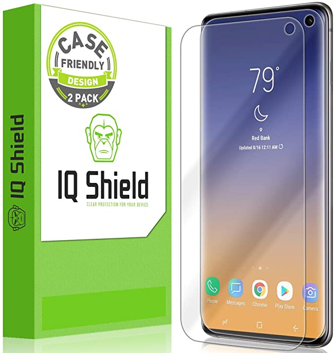 IQ Shield Screen Protector Compatible with Samsung Galaxy S10 (6.1)(2-Pack)(Case Friendly, Version 2)(NOT Compatible with Verizon S10 5G 6.7 inch) LiquidSkin Anti-Bubble Clear Film