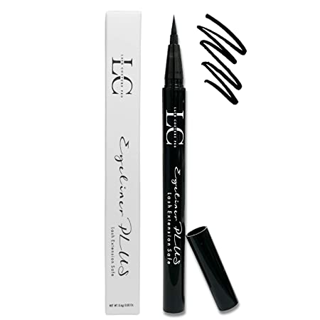 Lashpro 2-in-1 Liquid Eyeliner With Eyelash Growth Serum Safe for Eyelash Extensions, Lash Lifts, and Natural Lashes - Water Based with Castor Oil, No Parabens, No Sulfates (Black)