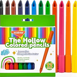 ECOTREE Colored Pencils for Kids - Back to School Kids Art Supplies for Drawing, Coloring, Sketching, Blending, and Shading, Stocking Stuffers, 12 Count