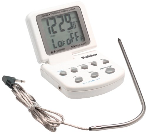 Polder Cooking Thermometer with Timer and Clock