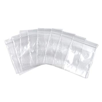 Dazzling Displays 3" x 4" 2-Mil Clear Resealable Zip Lock Poly Bags (100-Pack)