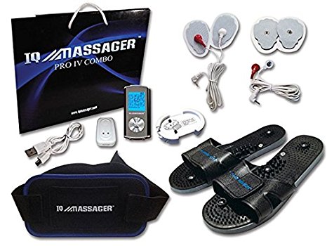 IQ Massager Pro IVs Combo with Belt & Slippers, Silver