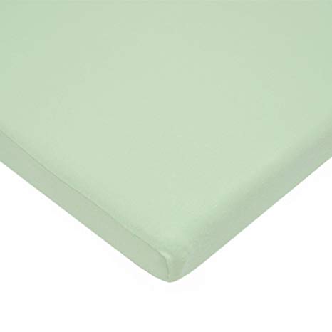 TL Care 100% Cotton Value Jersey Knit Fitted Cradle Sheet, Celery