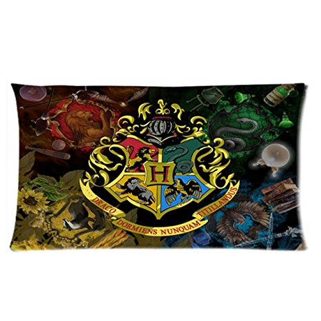 Custom Harry Potter Pillowcase 20x36 Rectangle Soft Cotton Zippered Pillow Case Two Sides Pattern Printed