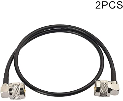 Superbat PL-259 Jumper Cable UHF (Pl259) Male to Male Low Loss Digital RG58 Coax Cable (2 Foot RG58) for HAM & CB Radio,Antenna Analyzer,Dummy Load,SWR Meter 2-Pack