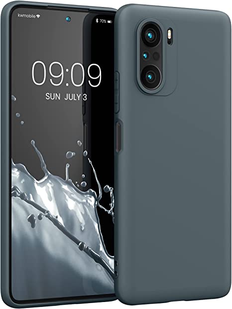 kwmobile Carcasa para Xiaomi Mi 11i / Poco F3 - Funda para móvil en TPU Silicona - Protector Trasero en Pizarra Oscura