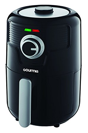 Gourmia GAF355 Hot Air Fryer – No Oil Fat Free Healthy Frying – Compact 2.2 Quarts - Adjustable 30 Minute Timer and 400° Temperature – Removable Tray - Bonus Cookbook Included