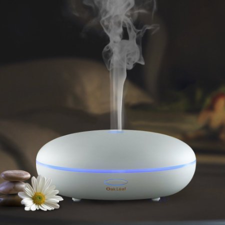 Essential Oil Diffuser Oak Leaf 250ml Ultrasonic Aromatherapy Diffuser and Vaporizer Delivers Full Day of Therapeutic Oil Cool Mist w Switching Power Adapter for Home Office Bedroom Living Room SPA