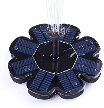 Ankway Bomba de aguae Solar, 1.6W Fuente de baño para pájaros Solar Fuente de Agua Rociador de la Fuente Filtro de baño al Aire Libre para pájaros,Patio Jardín Decoración (Versión actualizada)