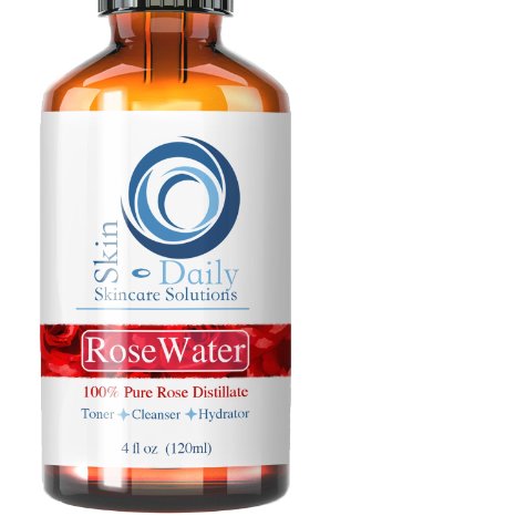 Rose Water Pure  Premium Rose Water  100 Pure Natural Skin and Facial Toner For Puffy Eyes - 4 Oz  Treatment for Dark Circles Bags Under Eyes and Clear Skin  Rosewater that Soothes Dry and Irritated skin  Premium Cleanser Best Natural Face Wash for Acne Best Natural Makeup Remover while Maintaining Your Skins PH Balance Get Compliments On Your Skin