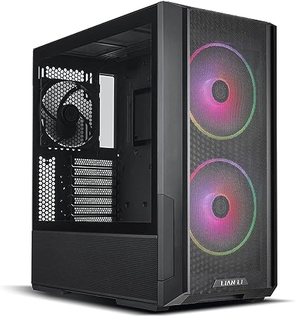 LIAN LI LANCOOL 216 E-ATX PC Case, Airflow Focus RGB Gaming Computer Case with All-Around Mesh Panels, 2x160mm & 1x140mm PWM Fans Pre-Installed and Innovative Rear PCIe Fan Bracket Chassis (Black)