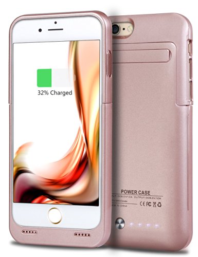 iPhone 6S Battery Case, iPhone 6 battery Case, HoneyAKE 3500mAh Rechargeable External Portable Charger Charging Case iPhone 6 Power Bank Battery Pack for iPhone 6S/6-Rose gold