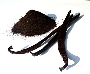 Bakto Flavors Ground Vanilla Beans, 100% Papua New Guinea -Vanilla tahitensis,8 OZ Bag