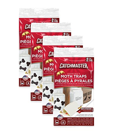 Catchmaster 812SD Pantry Pest Traps, 4 Pack of 2 (8 Traps Total)