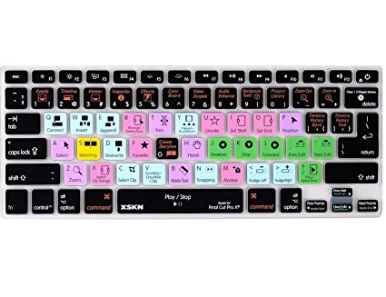 Final Cut Pro X Keyboard Cover Silicone Skin Protector for Macbook Pro 13 15 17 Inch (US / European ISO Keyboard)