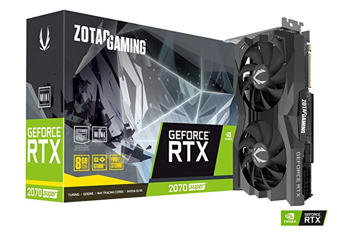 ZOTAC Gaming GeForce RTX 2070 Super Mini 8GB GDDR6 256-Bit 14Gbps Gaming Graphics Card, IceStorm 2.0, Super Compact, Zt-T20710E-10M