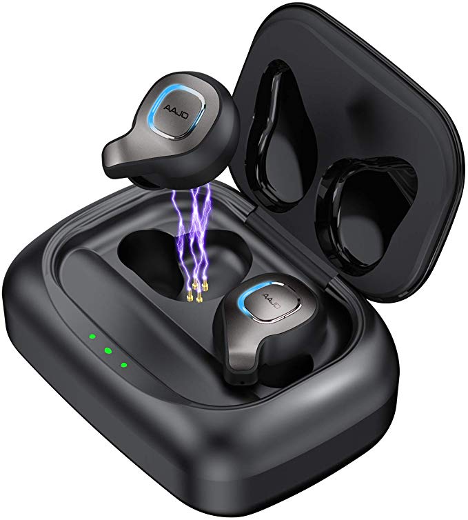 Wireless Earbuds Bluetooth Headphones in-Ear Bluetooth Headset Auto Pairing Wireless Earphones Waterproof Bluetooth 5.0 80H Playtime Deep Bass Stereo Hi-Fi Sound with 2200mAh Charging Case