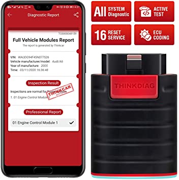 Thinkdiag Full Systems Bluetooth OBD2 Scanner for Over 10000  Cars Automotive OBDII Code Reader Bidirectional Diagnostic Scan Tool with ETS, EPB, TPMS, Air Suspension, AFS,SAS, BMS,ABS Bleed, DPF